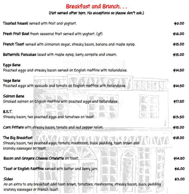 Strawberry Fare Menu, Menu for Strawberry Fare, Mt Victoria, Wellington ...