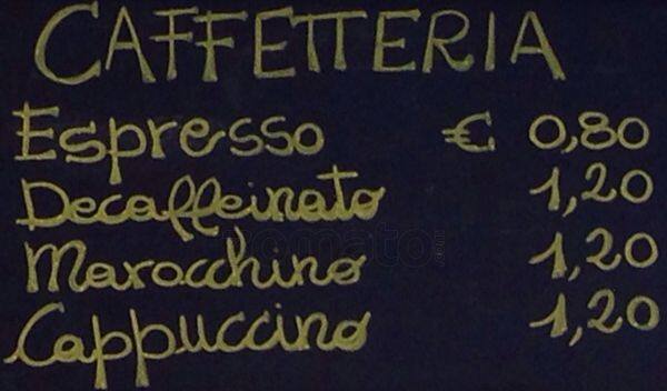Menu di Officine del Dolce 