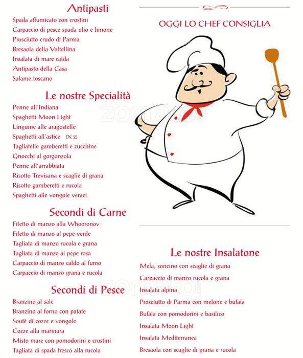 Menu di Moon Light 92 