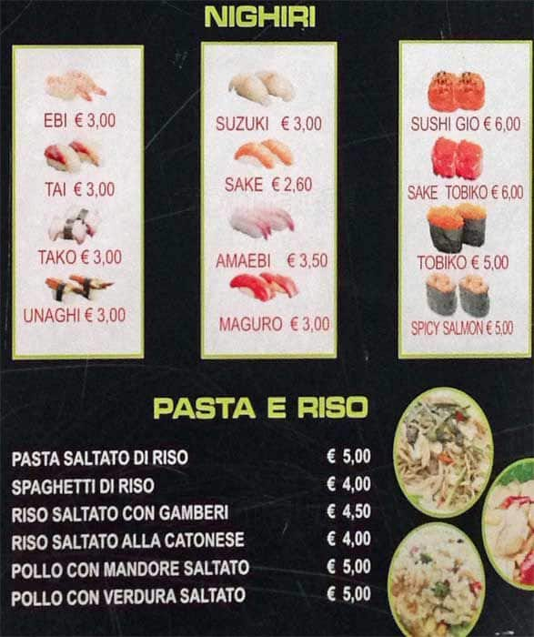 Menu di Kumo Sushi Bar 