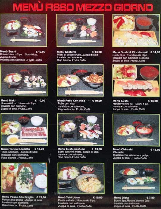 Menu di Kumo Sushi Bar 