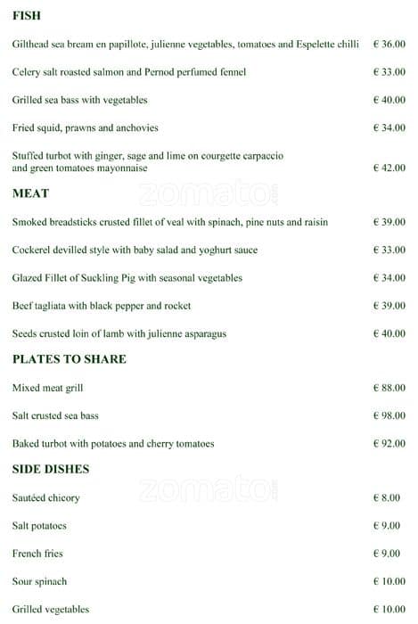 Menu di Uliveto Restaurant & Terrace 