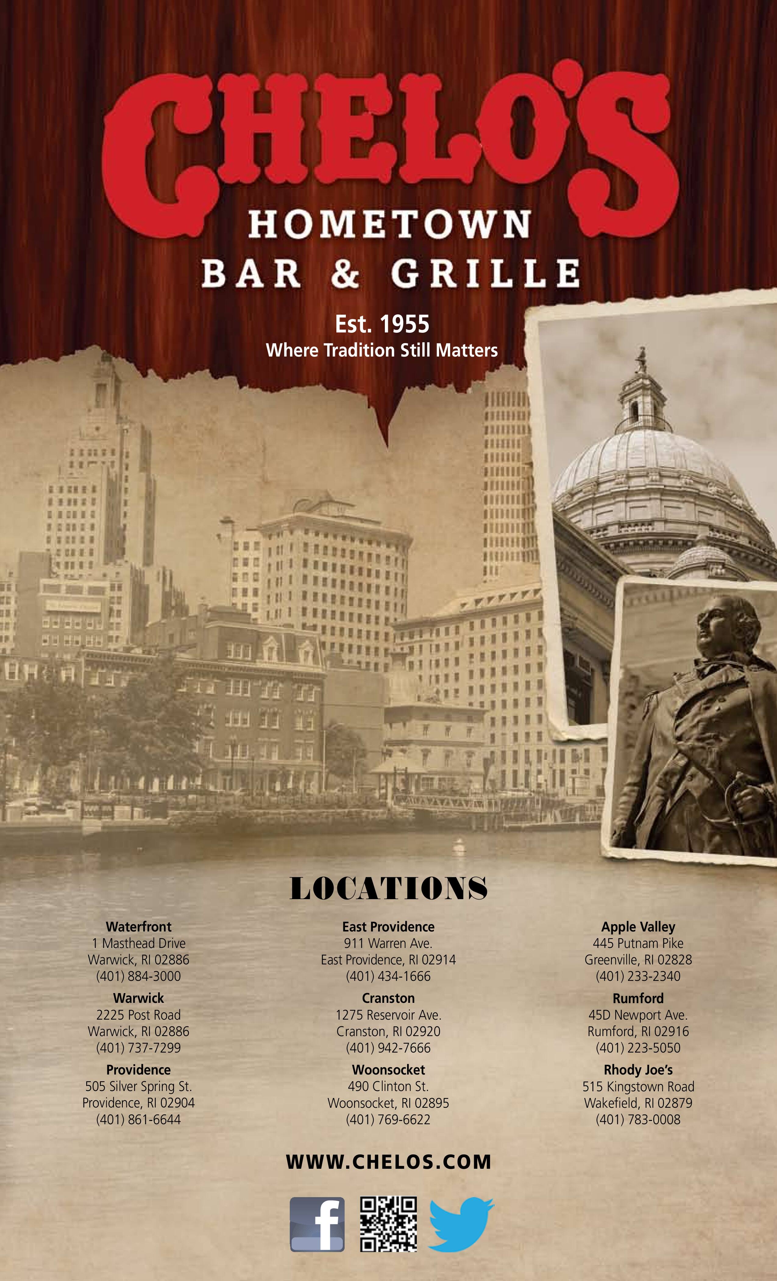 Chelo's Hometown Bar & Grille Menu Urbanspoon/Zomato