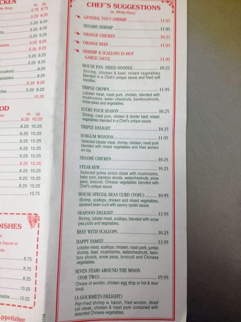 chopsticks cafe menu