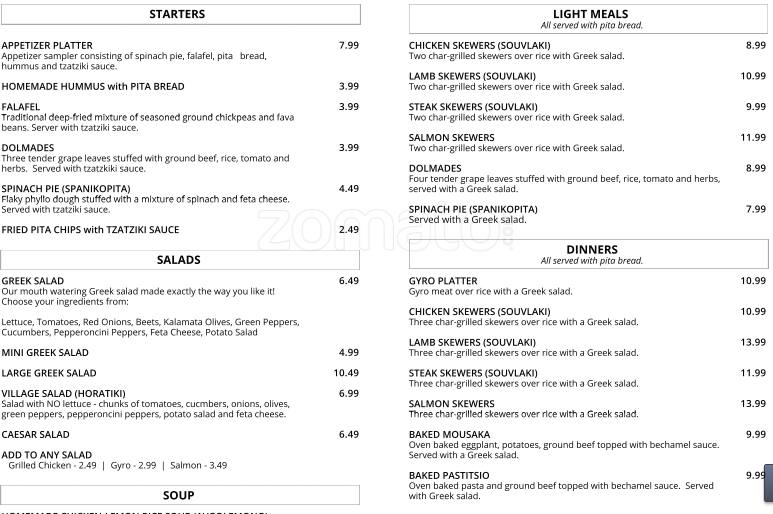 Little Greek Fresh Grill Menu, Menu for Little Greek Fresh Grill