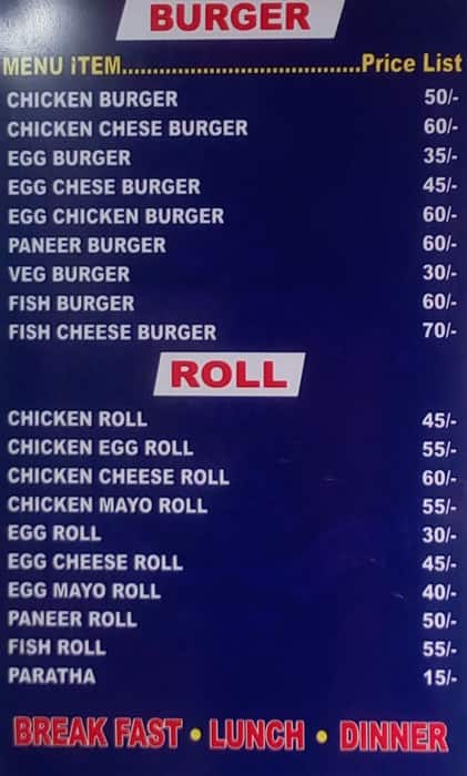 Maria Food Center menu