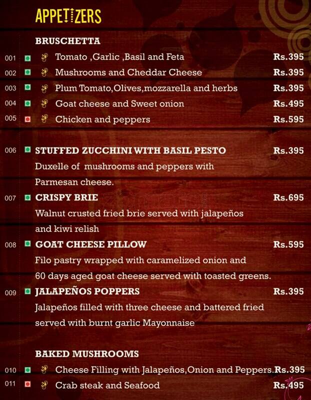 w amsterdam bar menu