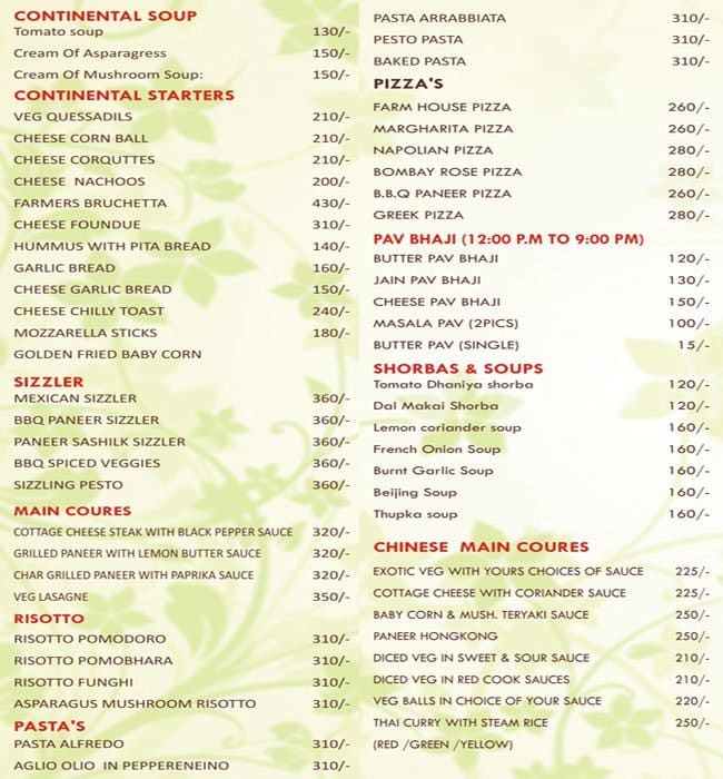 Radha Krishna Menu, Menu for Radha Krishna, Near Andheri West Station ...