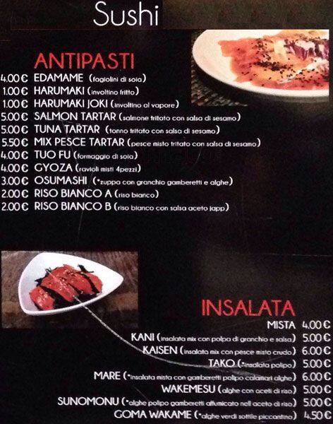 Menu di Restaurant 189 