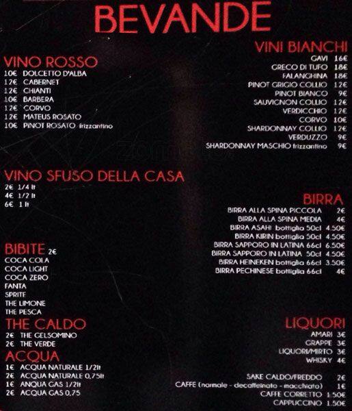 Menu di Restaurant 189 
