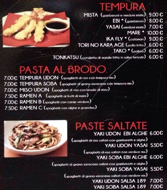 Menu di Restaurant 189 