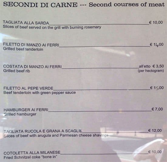 Menu di L'Angolo Bar Ristorante 