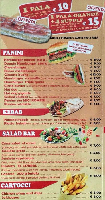 Menu di Pizza Country 