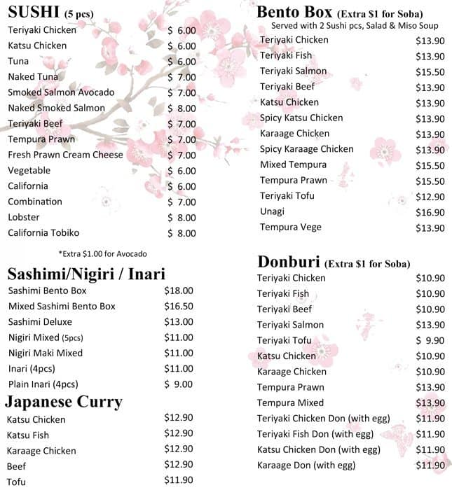 Fuku Sushi Menu, Menu for Fuku Sushi, East Perth, Perth Urbanspoon/Zomato