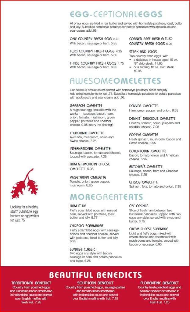 Menu at Glen Oak Cafe, Glen Ellyn