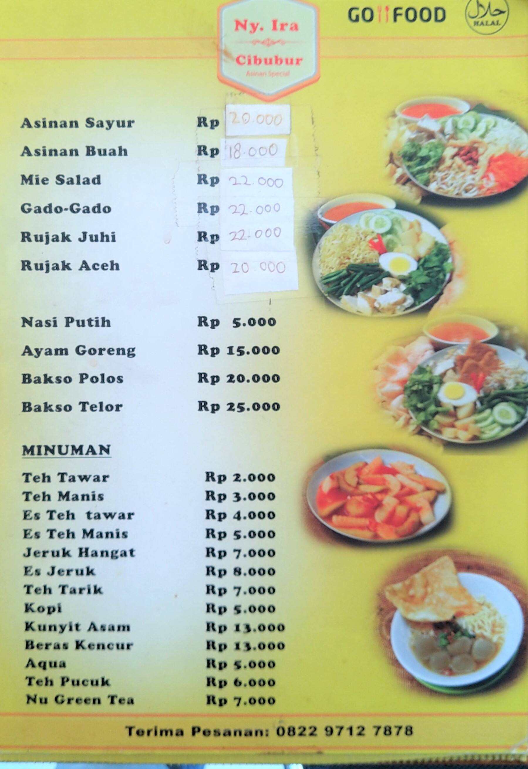 Asinan Ny Ira Cibubur Menu Menu Podniku Asinan Ny Ira