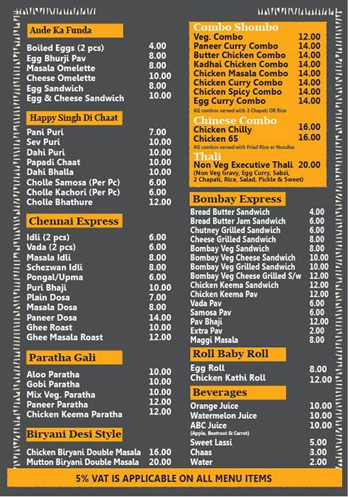 Street Food Express Menu, Menu for Street Food Express, Jafza, Dubai ...