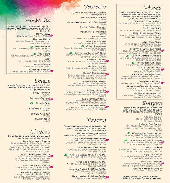 Chocko Choza Menu Menu For Chocko Choza Rs Puram Coimbatore