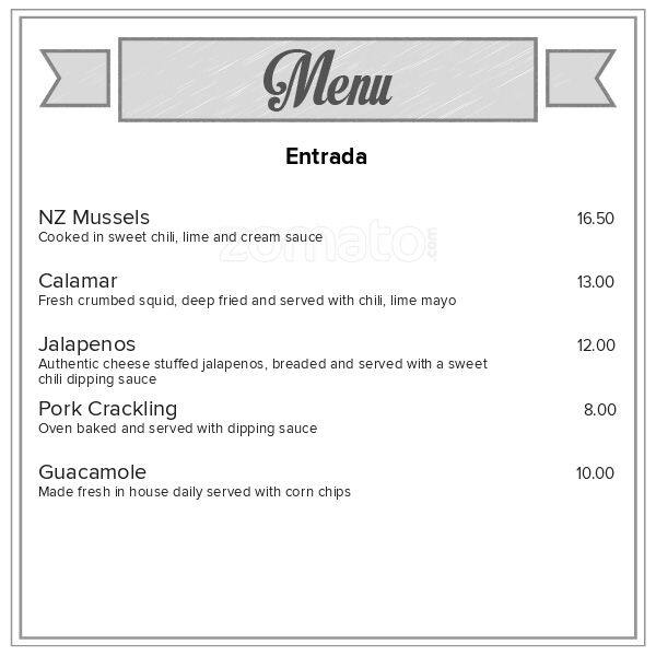 Fajitas Mexican Bar & Grill Menu Menumania/Zomato