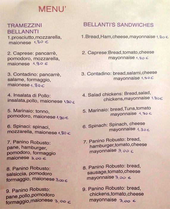 Menu de Coffee Time 49