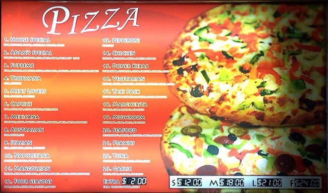 Adam's Kebab Pizza & Pide Menu - Urbanspoon/Zomato