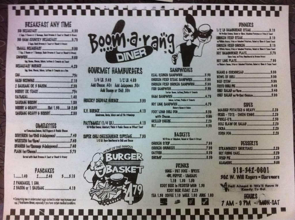 Boomerang Restaurant Muskogee Oklahoma at Jill Tardy blog