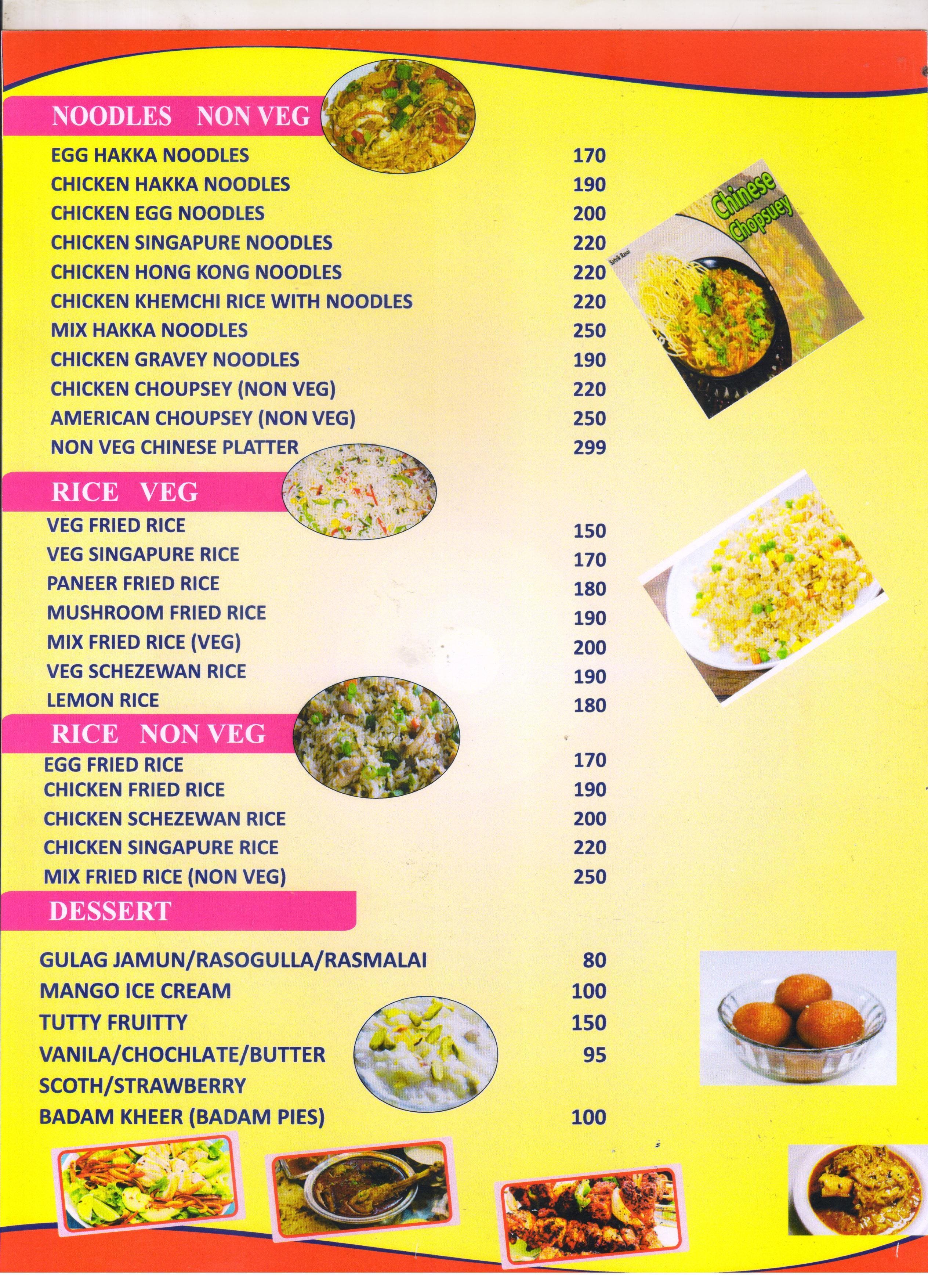 Natraj Bar & Restaurant menu