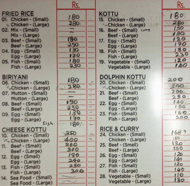 Mayfair hotel menu
