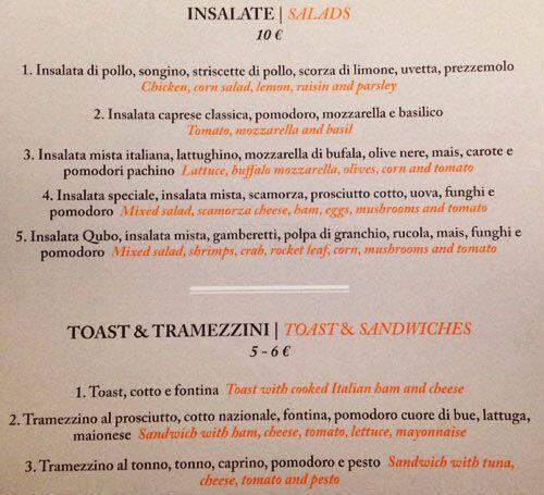 Menu di Qubo 