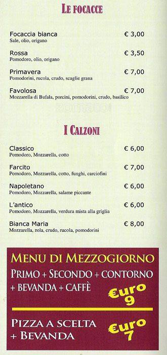 Menu di Il Grande Fratello 