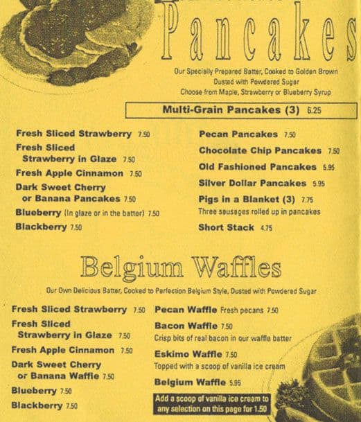Menu at Alexanders Restaurant & Pancake House, Stickney