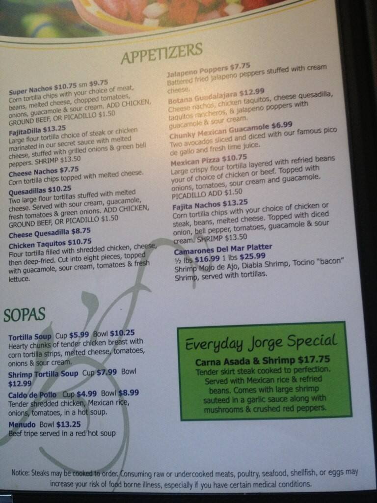 Margarita Factory Menu Urbanspoon/Zomato