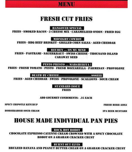 Fry and Pie Menu, Menu untuk Fry and Pie, Bywater, New Orleans