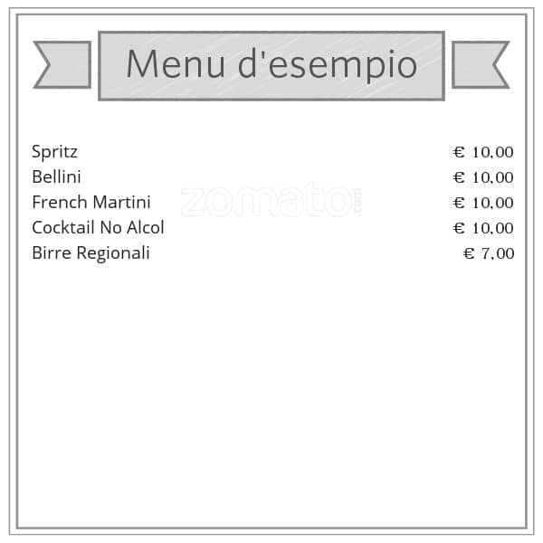 Menu di Baccanale 