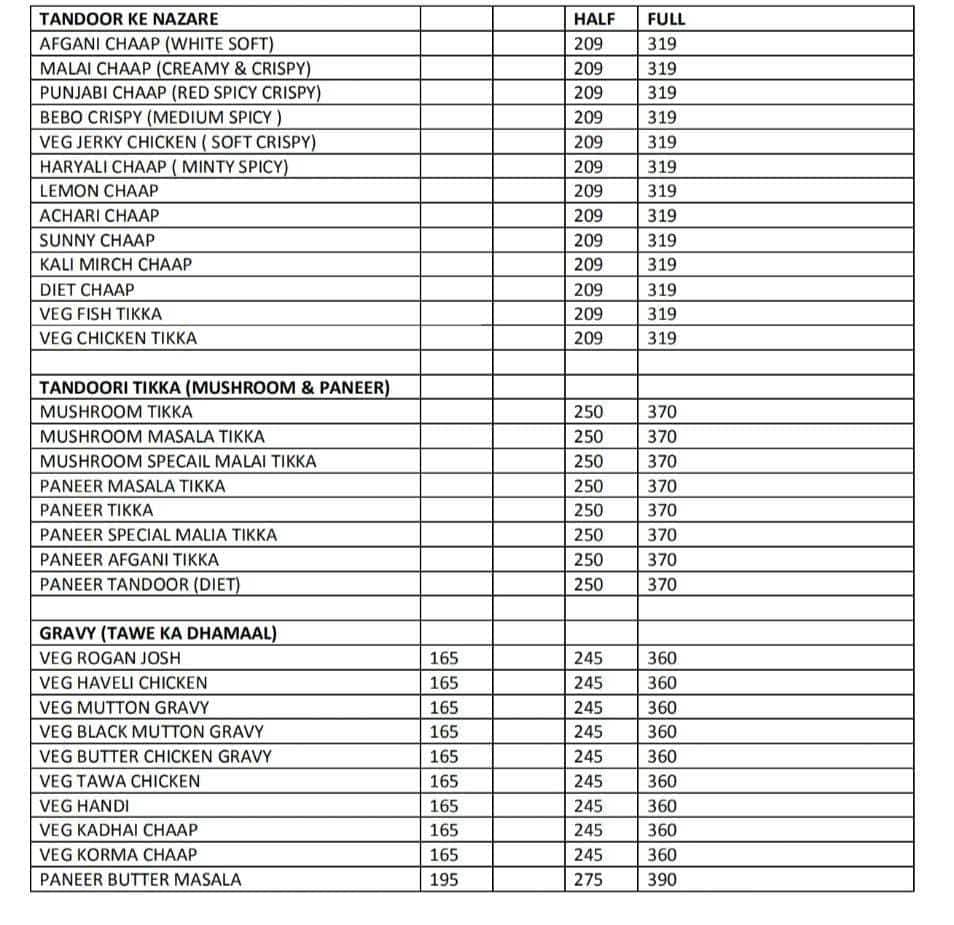 CNG Chaap Naan Gravy Restaurant menu