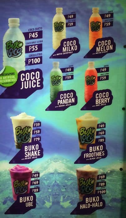 Buko Loco Menu, Menu for Buko Loco, Pio del Pilar, Makati City - Zomato ...