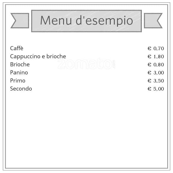 Menu di Caffetteria S.Rita 