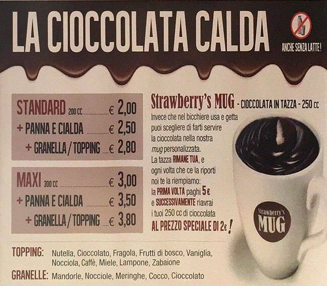 Menu di Strawberry Fields 