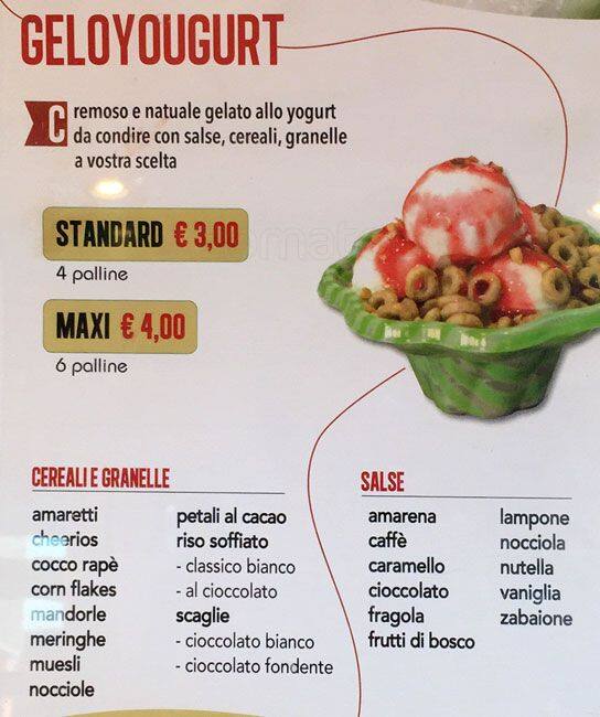 Menu di Strawberry Fields 