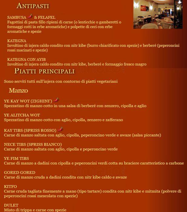 Menu di Mesob Roma 