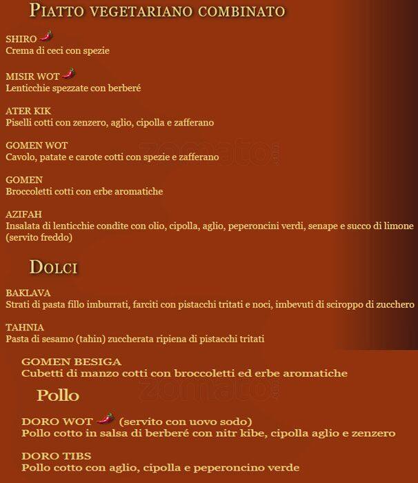 Menu di Mesob Roma 