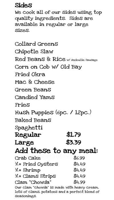 Printable Caplinger S Menu