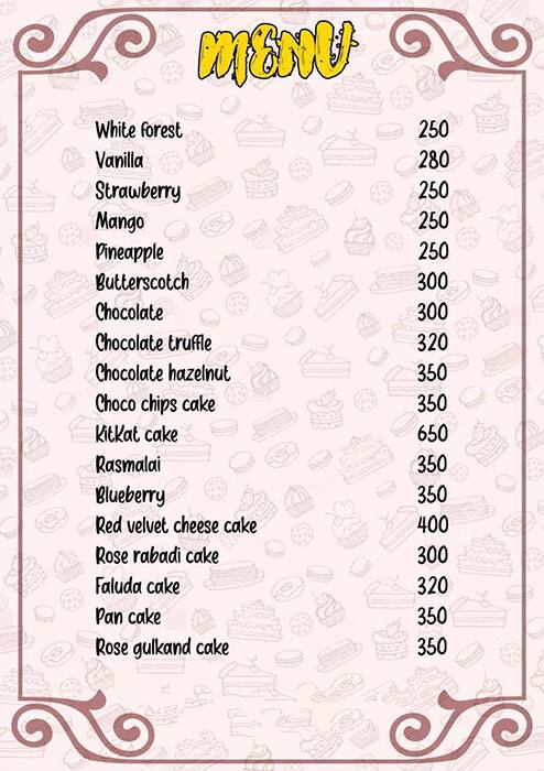 Menu of Creamland Cake Shop, Wagholi, Pune