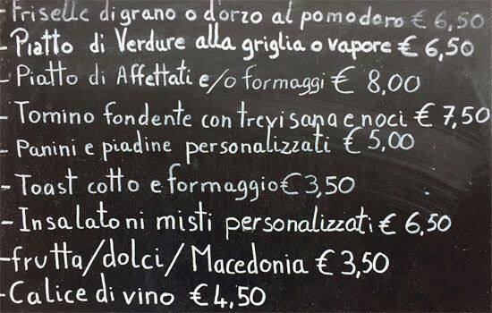 Menu di Don Tannino 