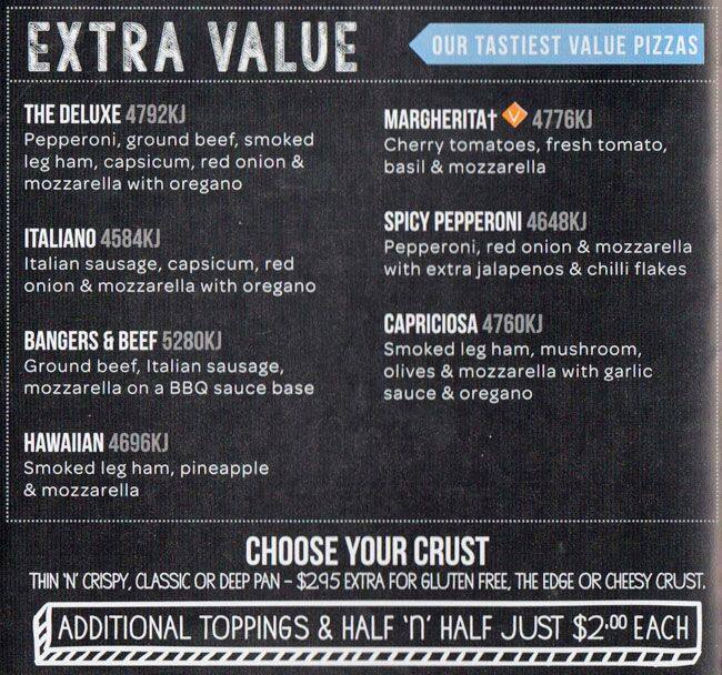 Domino's меню