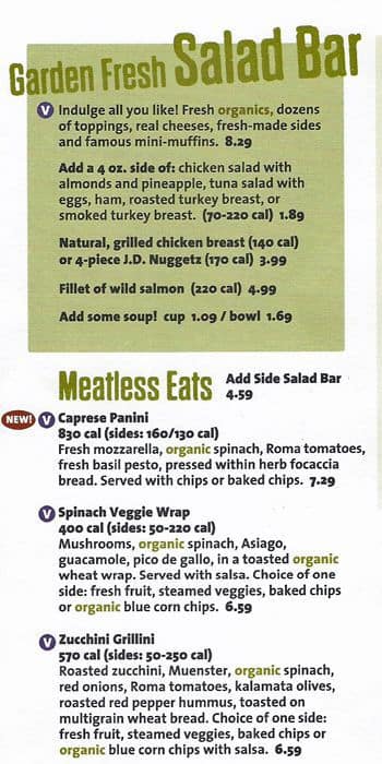 Menu at Jason's Deli restaurant, Houston, Farm to Market 1960 Rd W