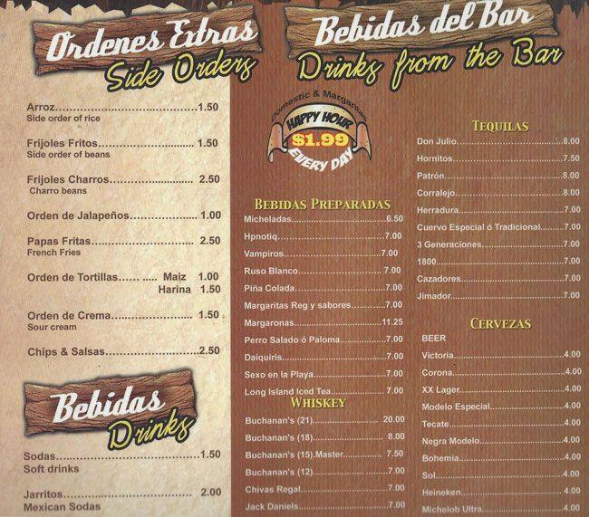 Morelia menu