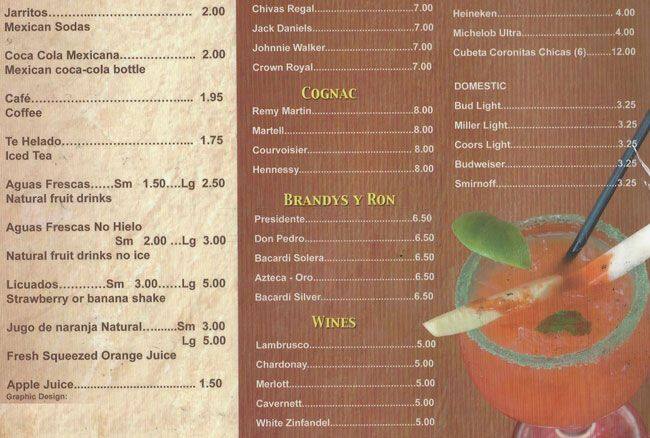 Morelia menu