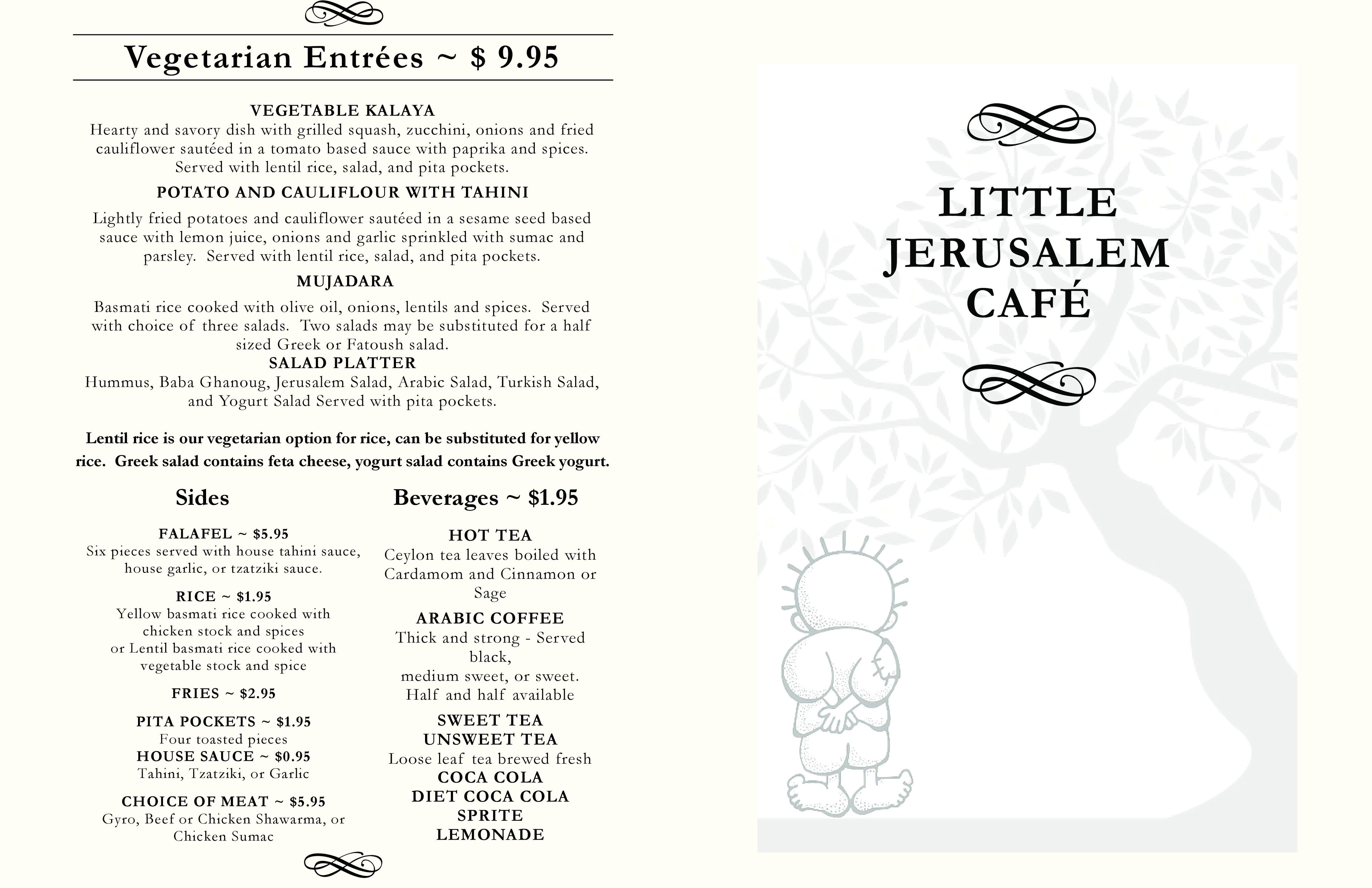 Little Jerusalem Cafe Menu, Menu for Little Jerusalem Cafe, Beechmont