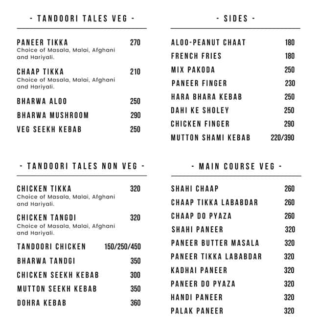 Kitchen Stories menu